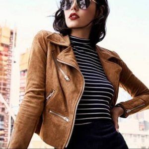 J Crew Ribbed Mock-Neck Black/White Striped Bodysuit sz. L